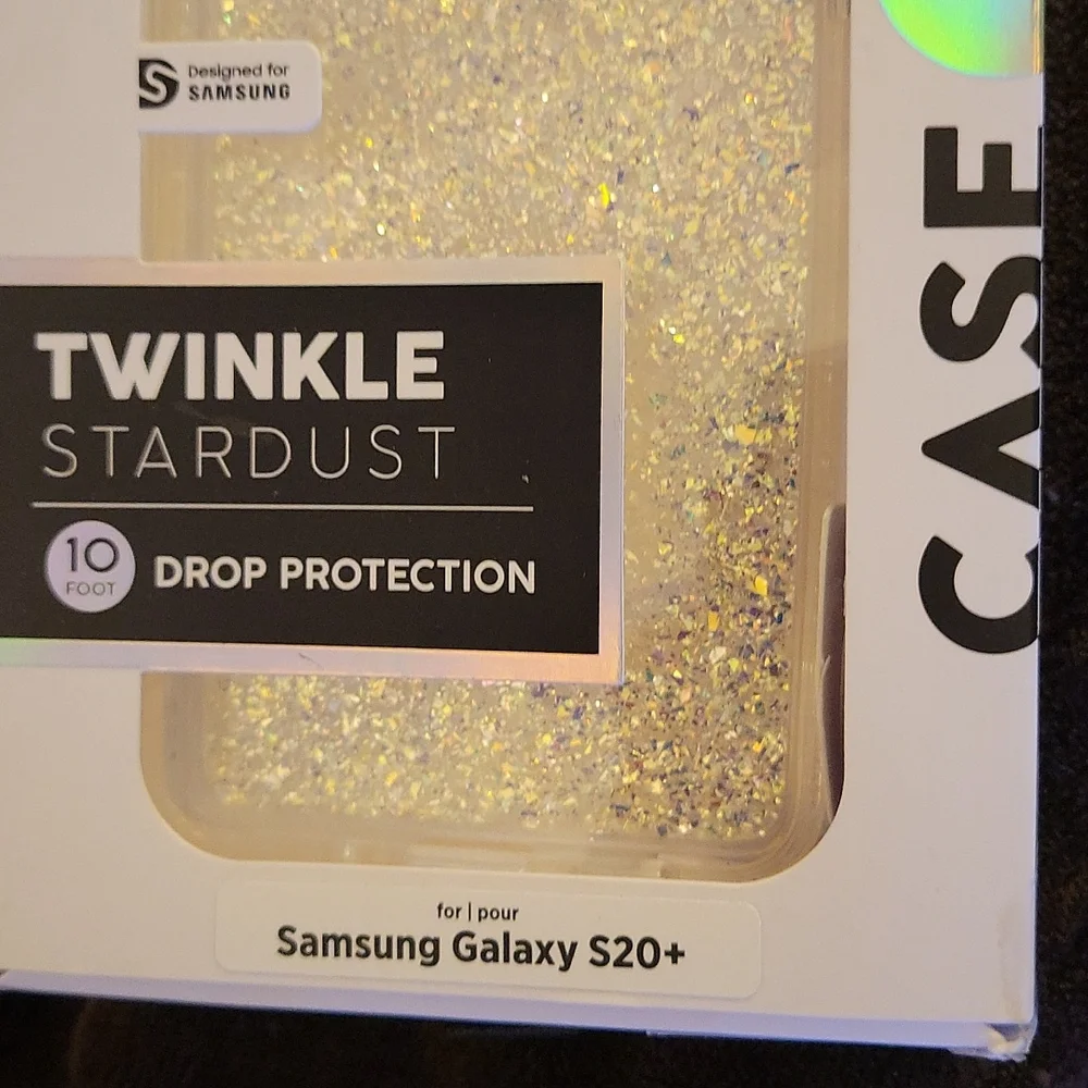 Case Mate Twinkle Stardust Glitter Gold Smartphone case Samsung Galaxy S20+ New…